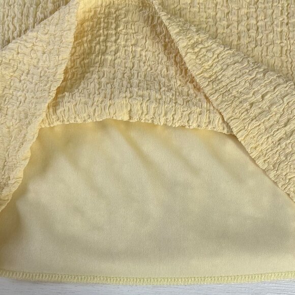 See You Monday Textured Sleeveless Shirt Top Womens XL Yellow New - Picture 5 of 8